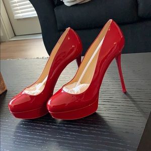 Authentic Christian Louboutin Red Bianca Heels